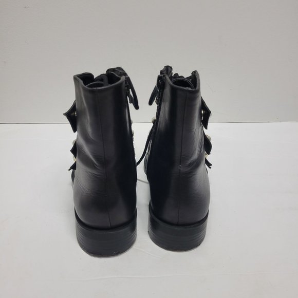 Bloggers Fav Zara Pearl Moto Biker Boots - Picture 9 of 15